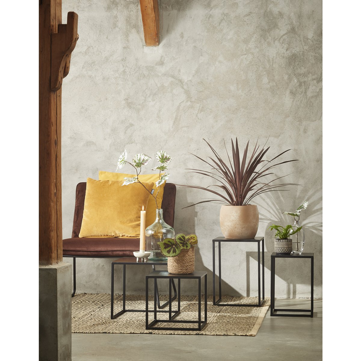 Diego Flaschenvase - H30 x Ø18 cm - Recyceltes Glas - Transparent