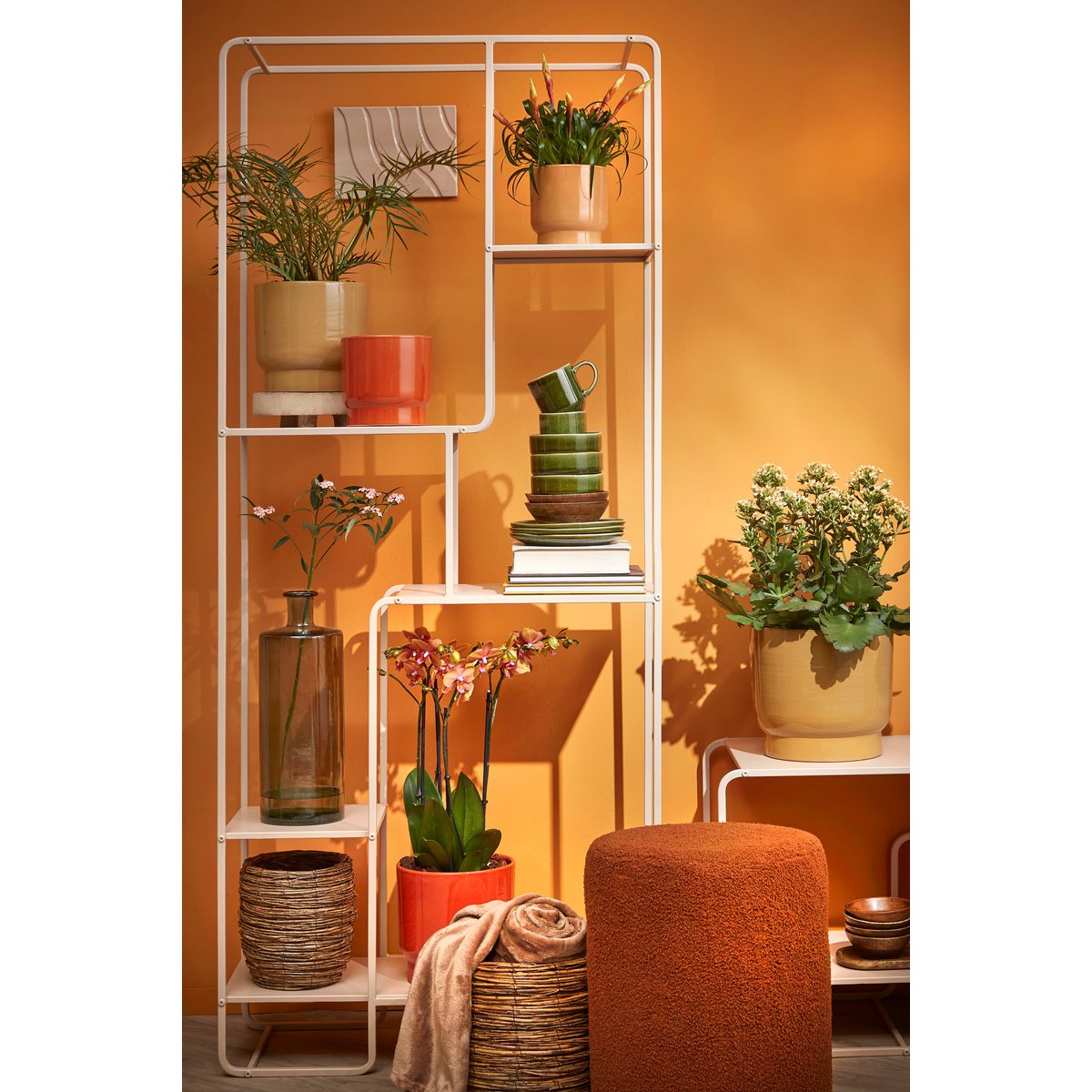 Guan Flaschenvase - H40 x Ø15 cm - Recyceltes Glas - Grün