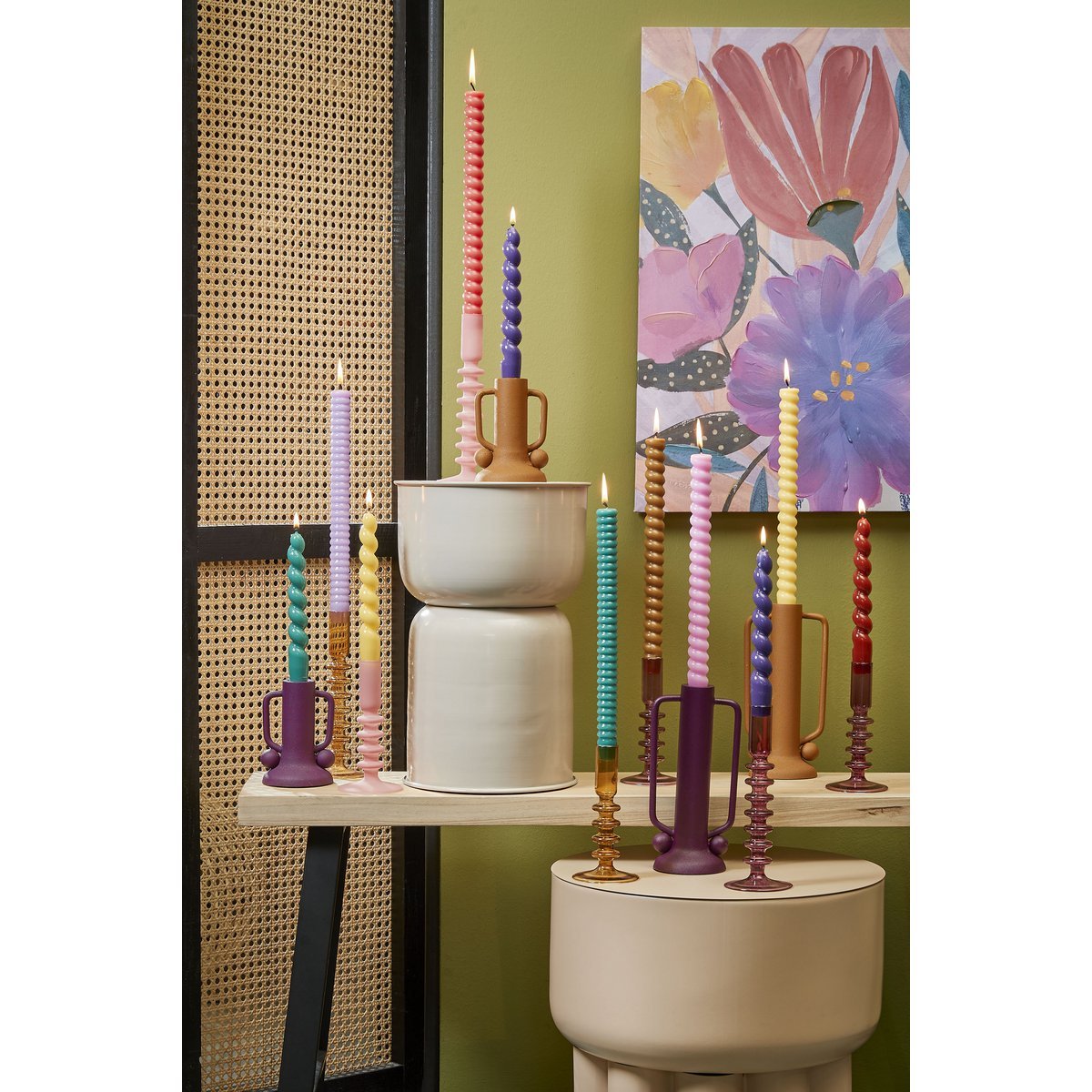 Glaskerzenhalter Agios – Amber – 20 cm – Modern & Stilvoll