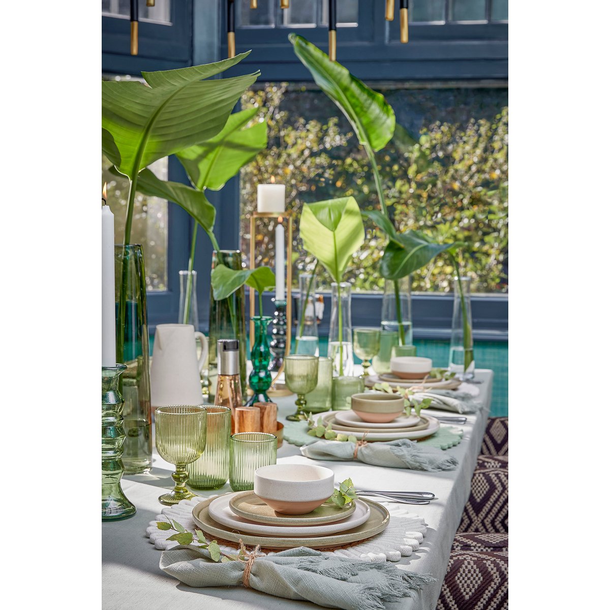 Goldfarbener Kerzenhalter Aletta – Elegantes Eisen-Design, 48 cm