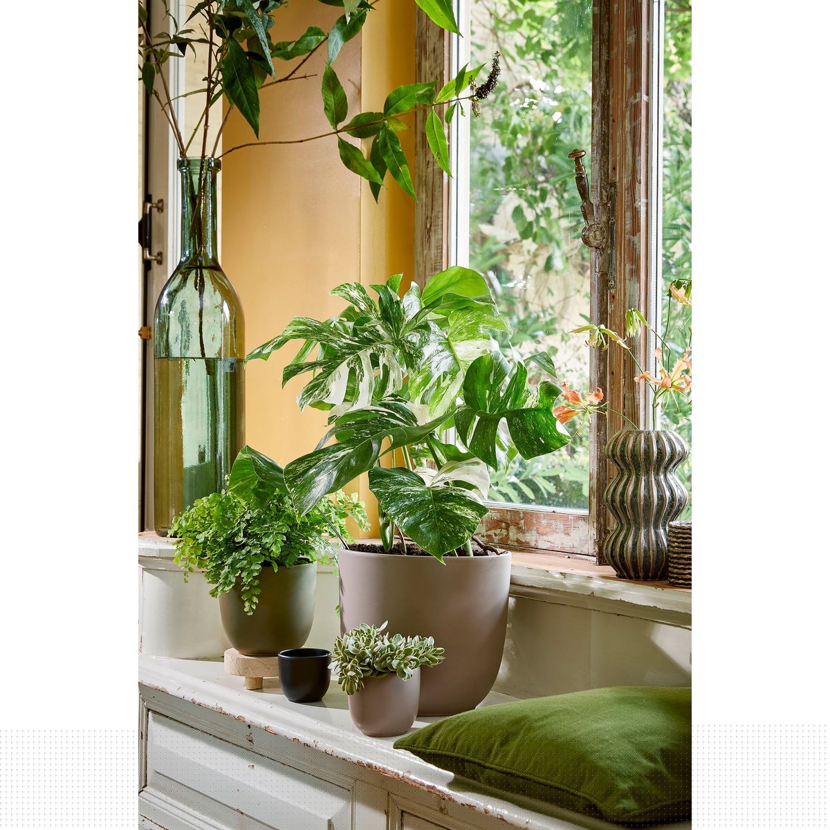 Rioja-Flaschenvase – H75 x Ø18 cm – recyceltes Glas – Grün