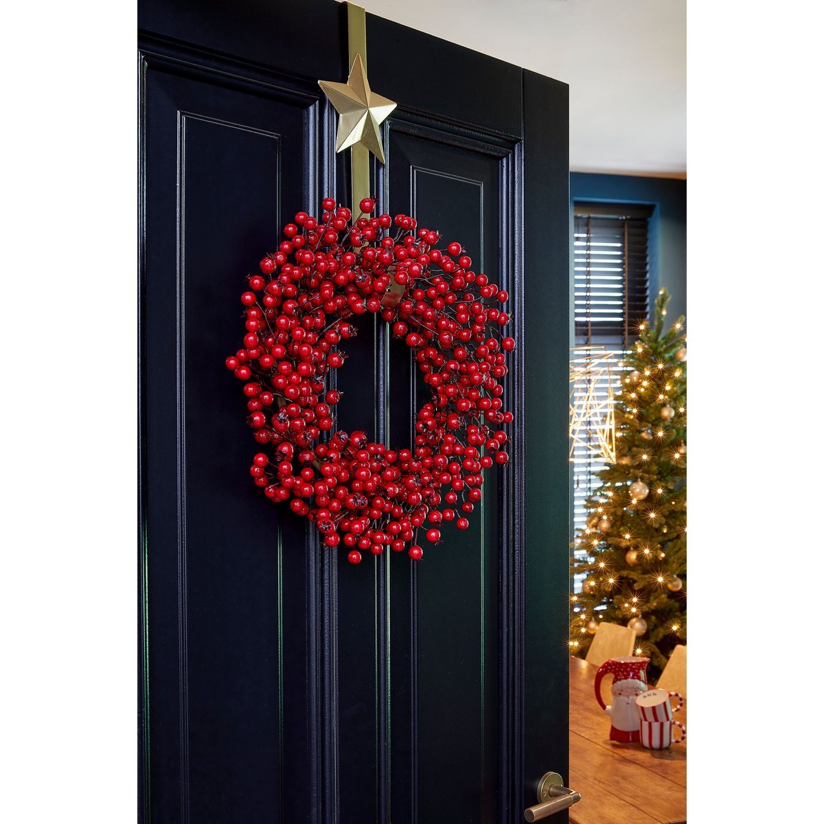 Weihnachtskranz mit roten Beeren Ø50 cm – Festliche Dekoration