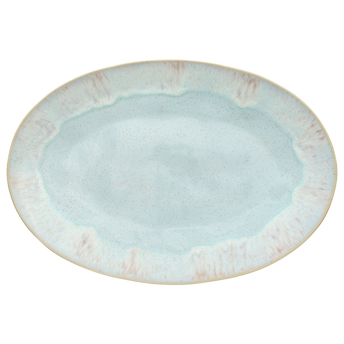 EIVISSA - Ovaler Servierteller 45 cm in See-Blau (GOA 451)