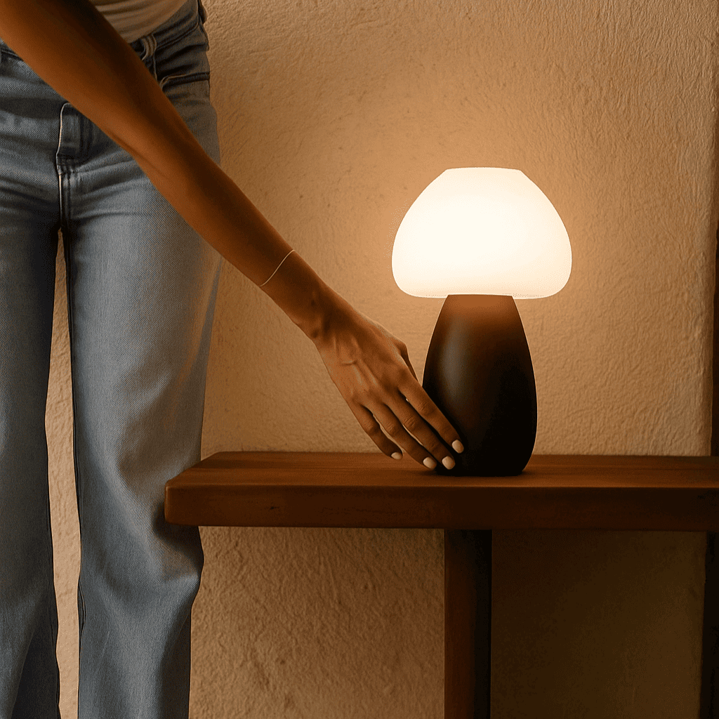 Bären Dunkelbraune Lampe – wiederaufladbar, dimmbar & kabellos