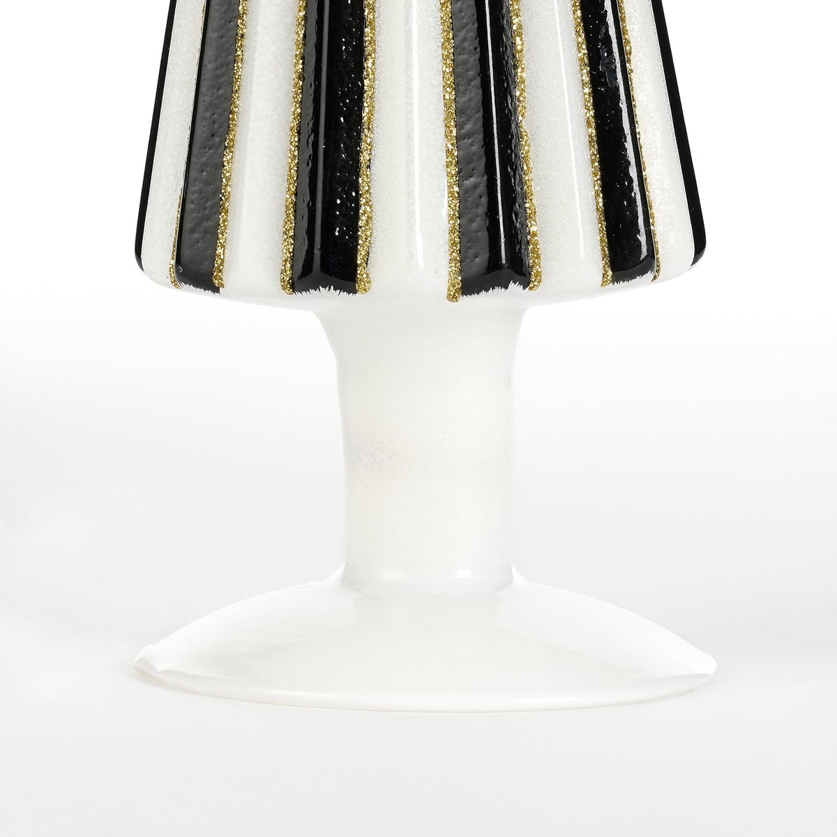 Weihnachtsbaum aus Glas – Weiß & Schwarz | H40 cm