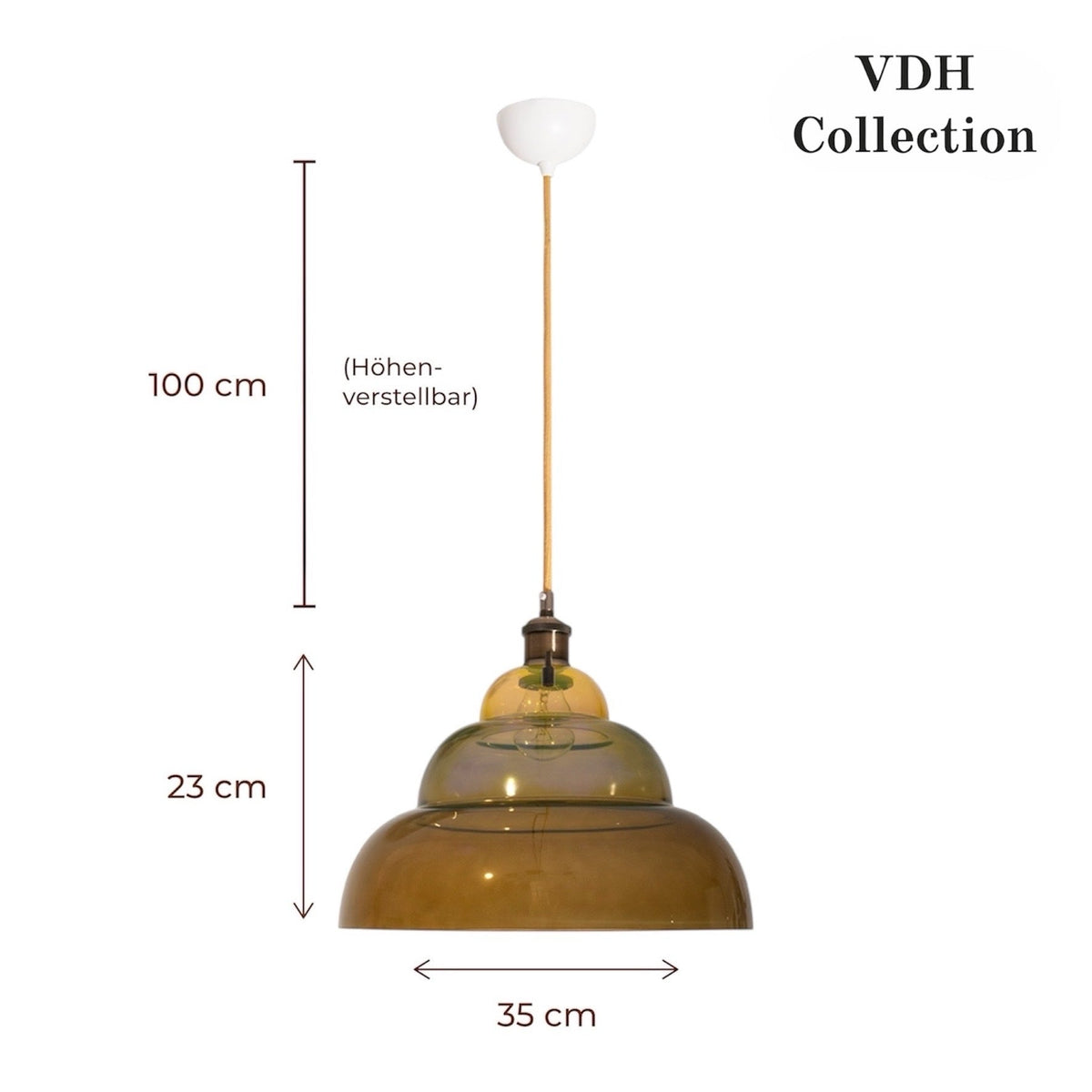 Pendelleuchte aus Glas 35 cm – HALO Forest
