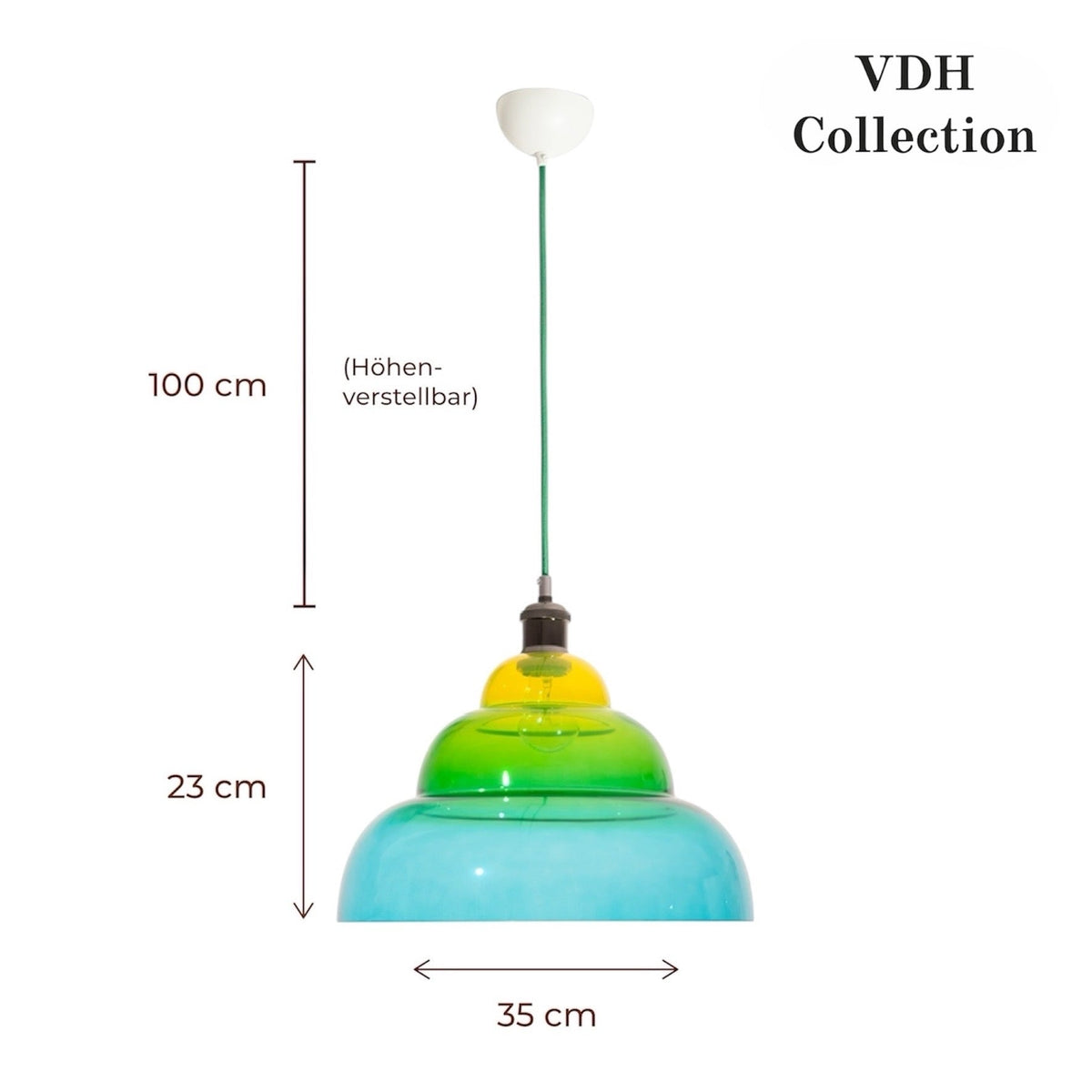 Pendelleuchte aus Glas 35 cm – HALO Seaside