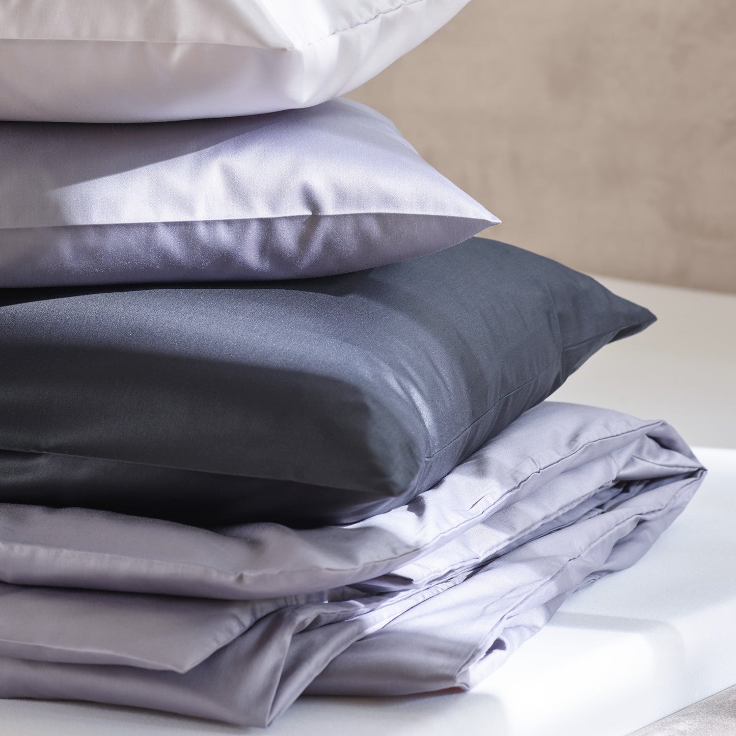 Mako-Satin Bettwäsche – 100% Baumwolle, taupe | OUTLET