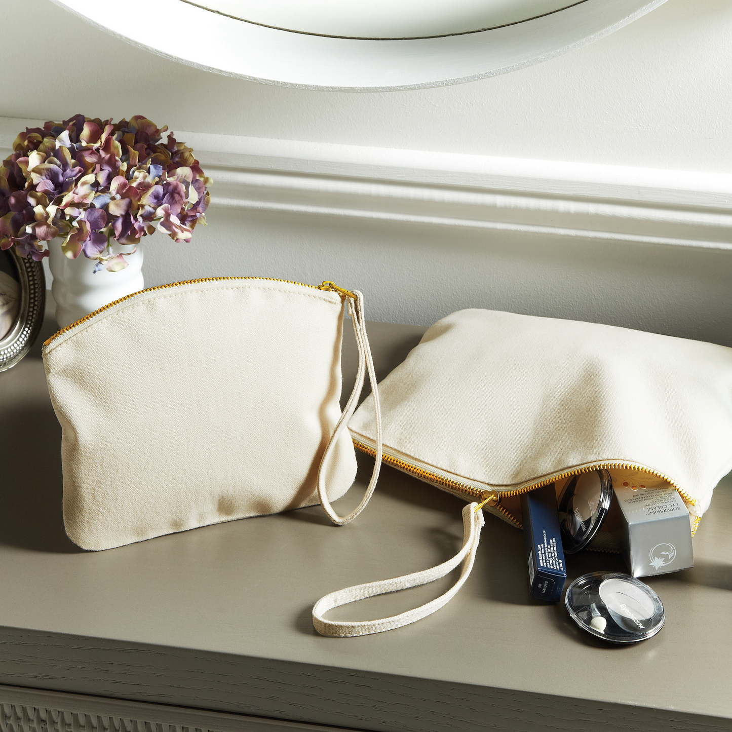 Kulturbeutel aus Bio-Baumwollleinen