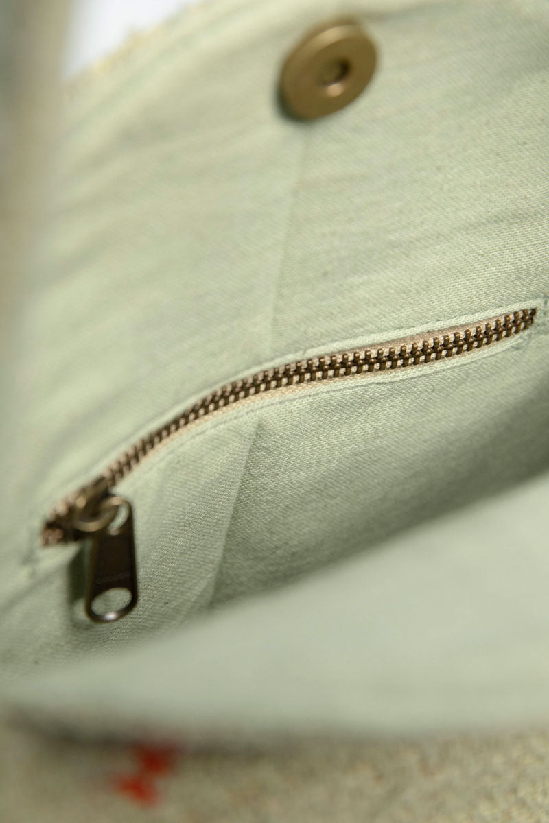 Ayesha Kleine Pistazientasche aus 100% Hanf | OUTLET