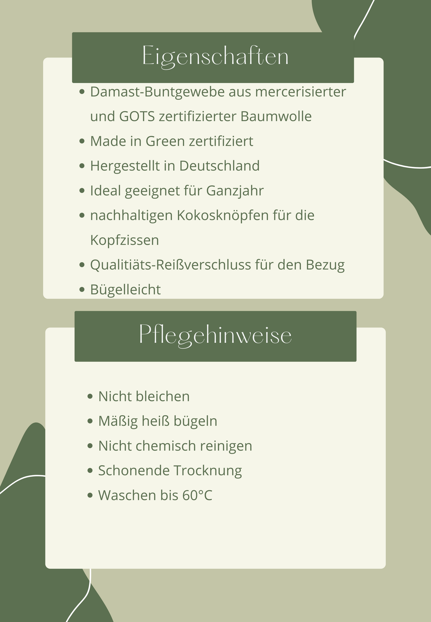 Bettwäsche aus Damast – GOTS Bio-Baumwolle, Farbe Honey | OUTLET