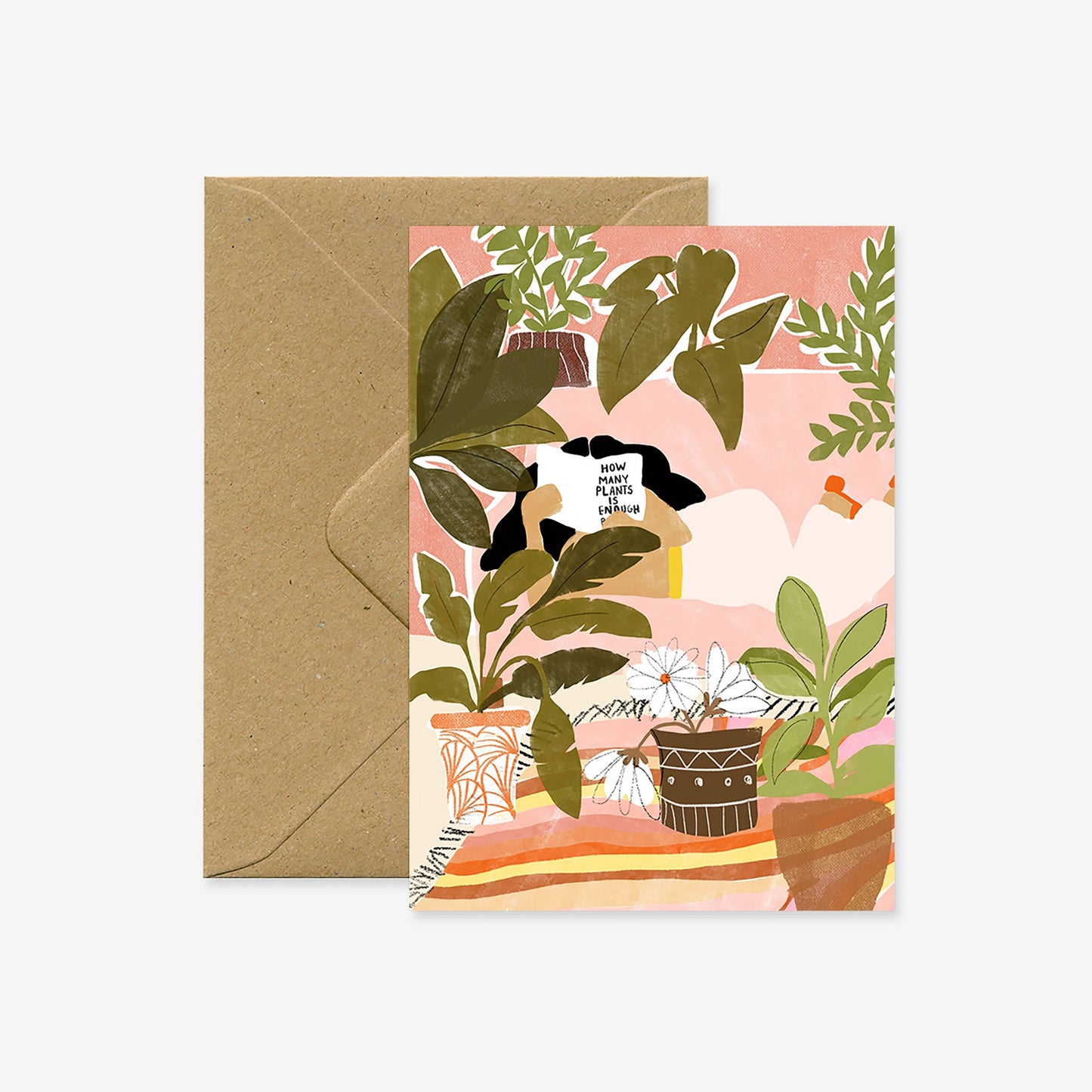 Nie genug Pflanzen - Grußkarte