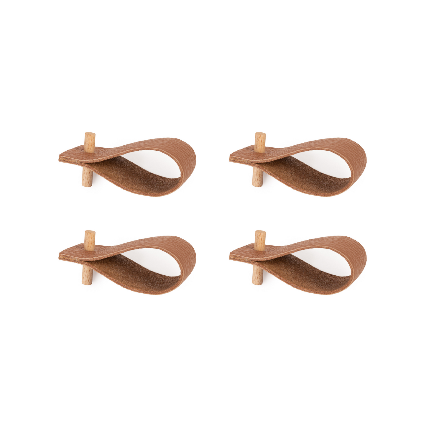 Serviettenringe aus Leder (4er-Set)