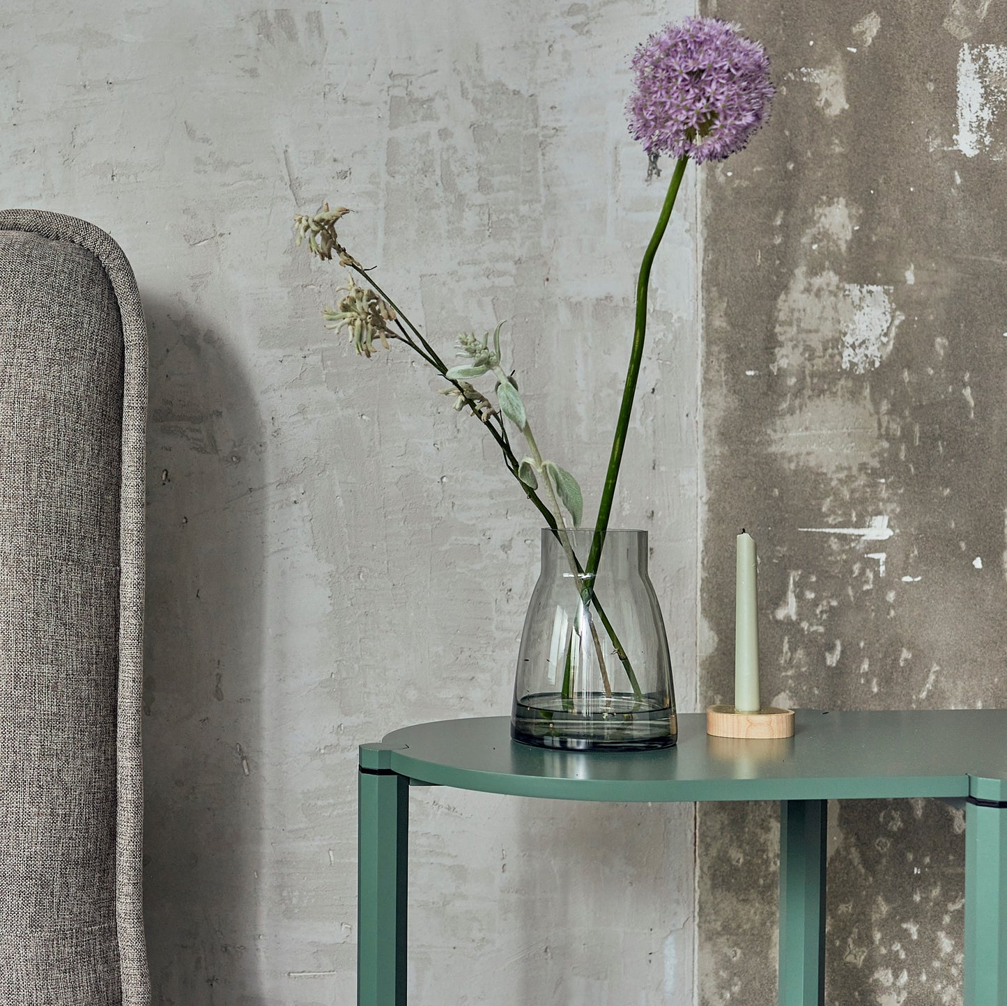 Spitzkerzen- oder Teelichthalter | Eschenholz, Messing