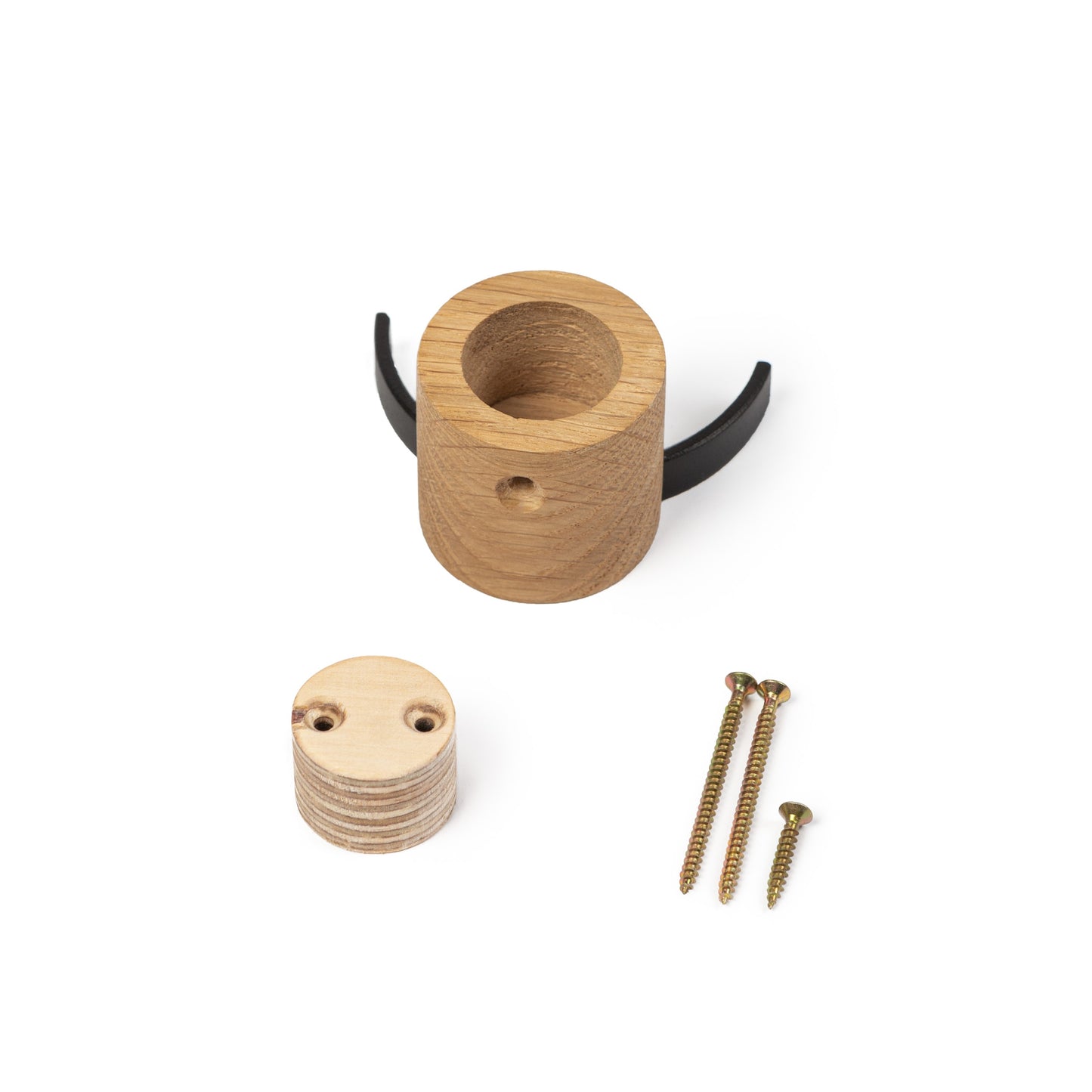 Wandhaken aus Eichenholz & Edelstahl