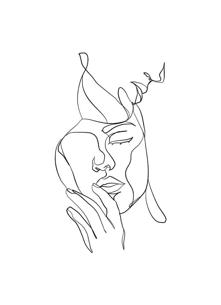 Kunstdruck „Lineart Romance“ – 40 × 50 cm