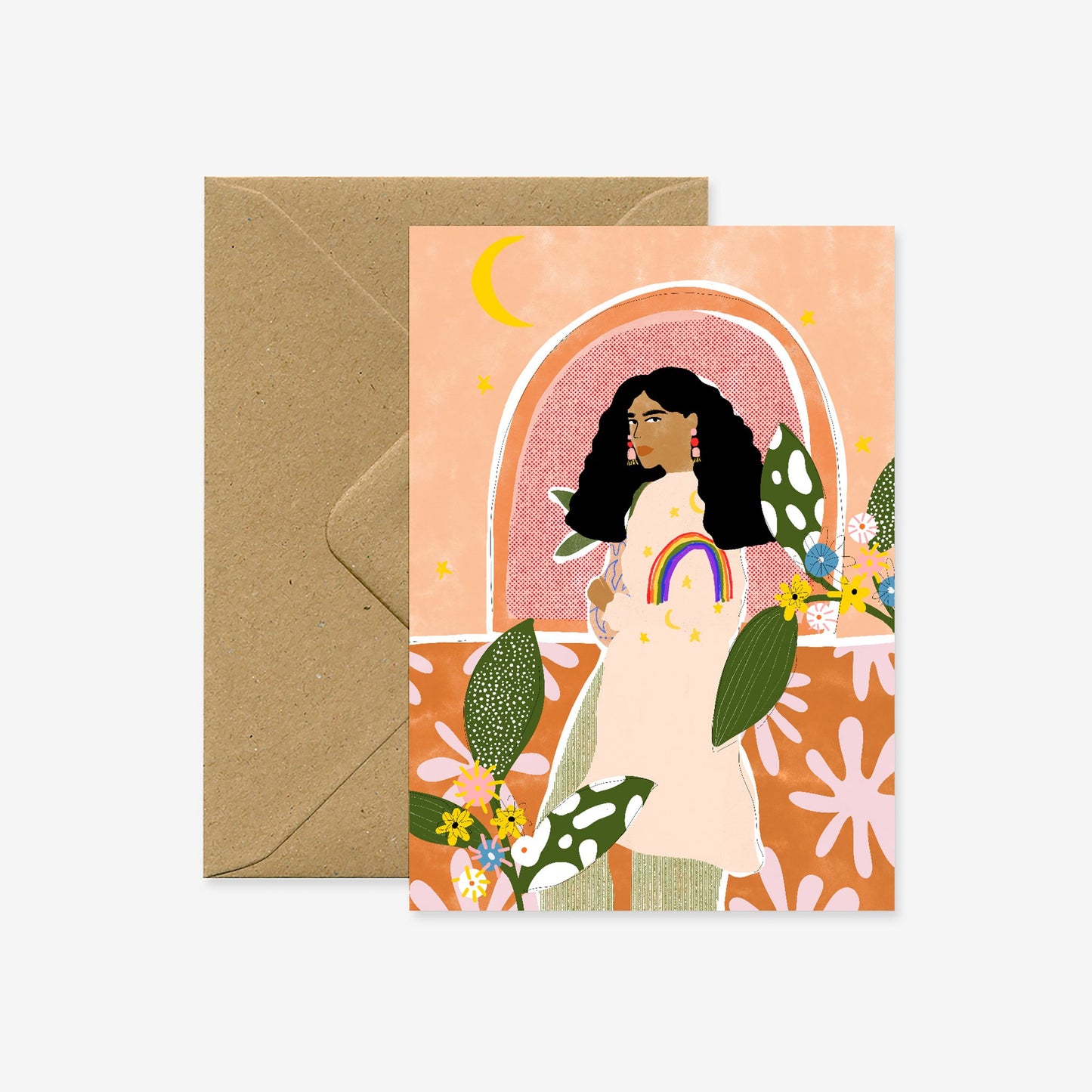 Regenbogen Pullover - Grußkarte