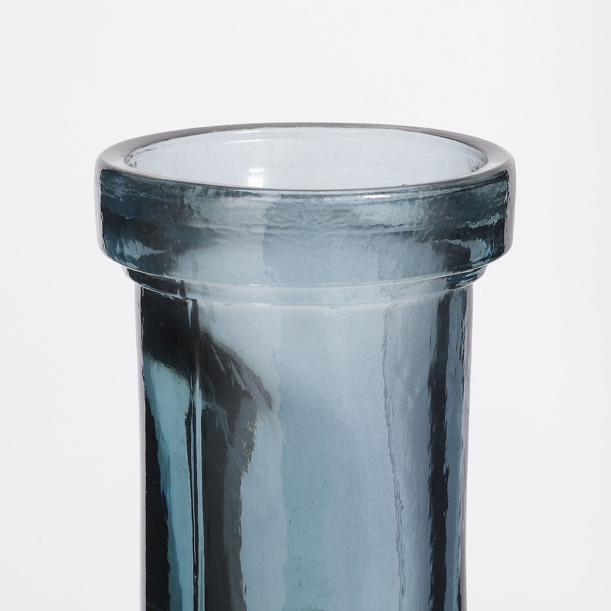 Glasvase aus recyceltem Glas 75 cm – Blau