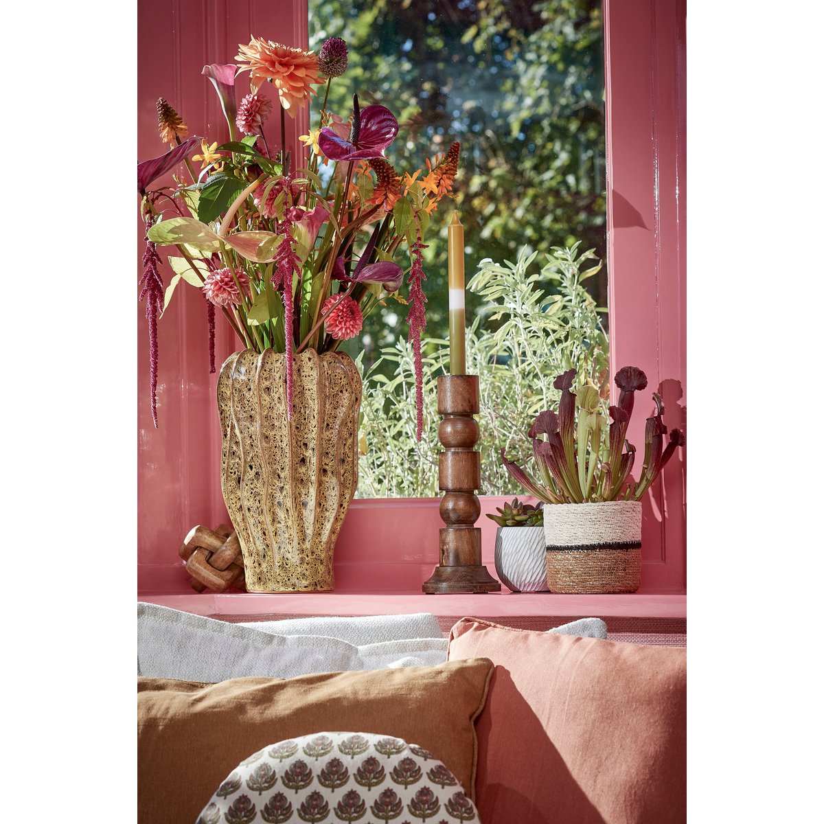 Kerzenhalter Philo aus Mangoholz – 30 cm – Klassisch & Natürlich