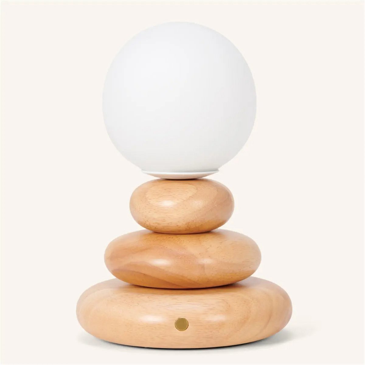 Isabella Tischlampe – Holz & Glas, Kabellos & Dimmbar