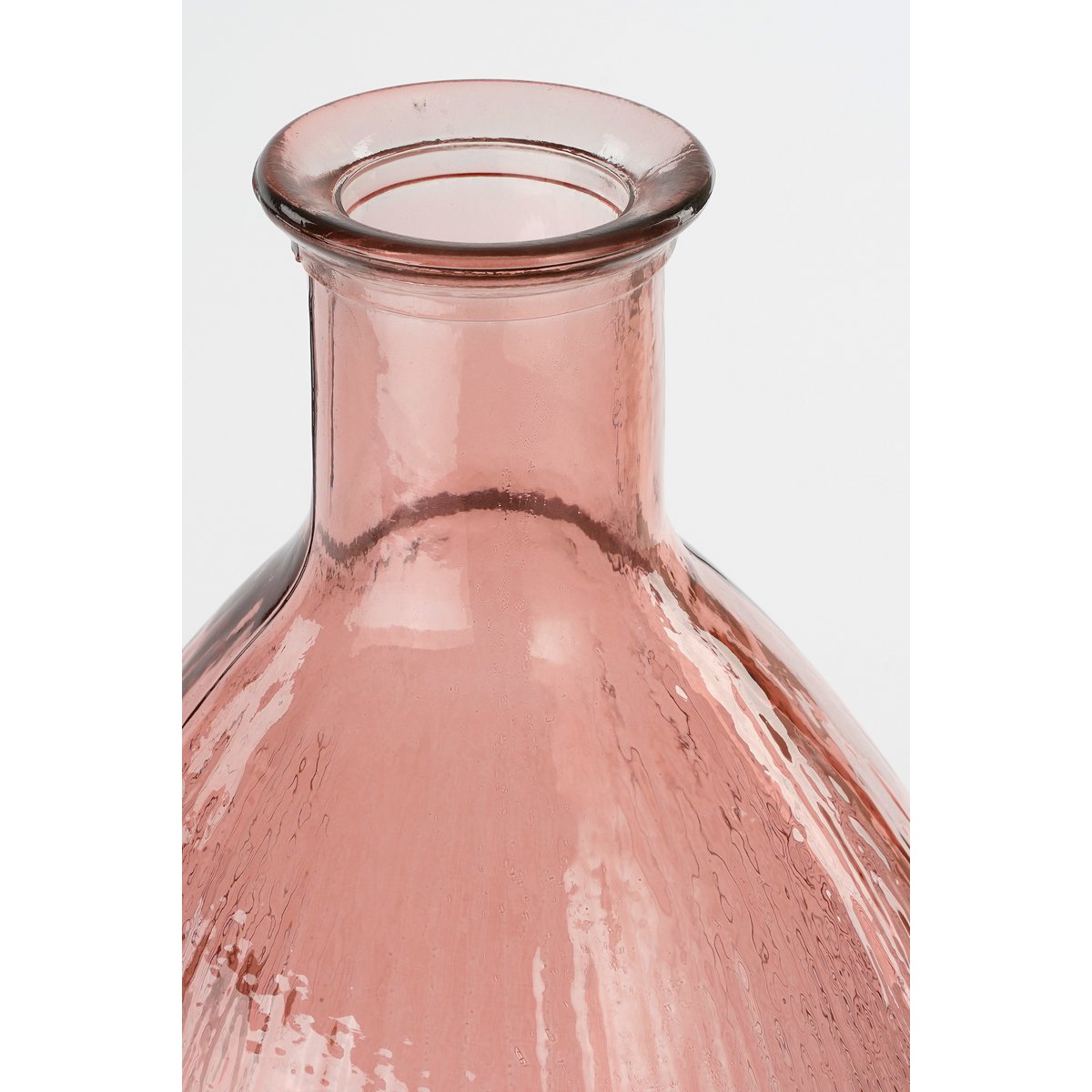 Firenza Flaschenvase – H59 x Ø29 cm – Recyceltes Glas – Hellrosa