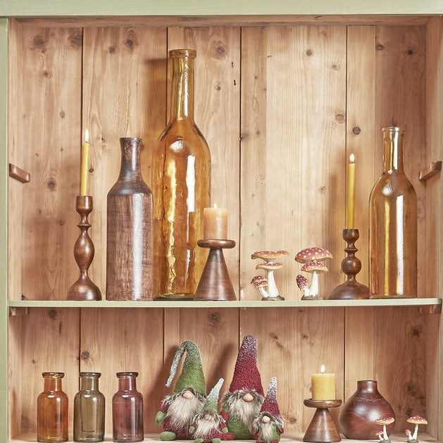 Glasvase aus recyceltem Glas 75 cm – Ockergelb