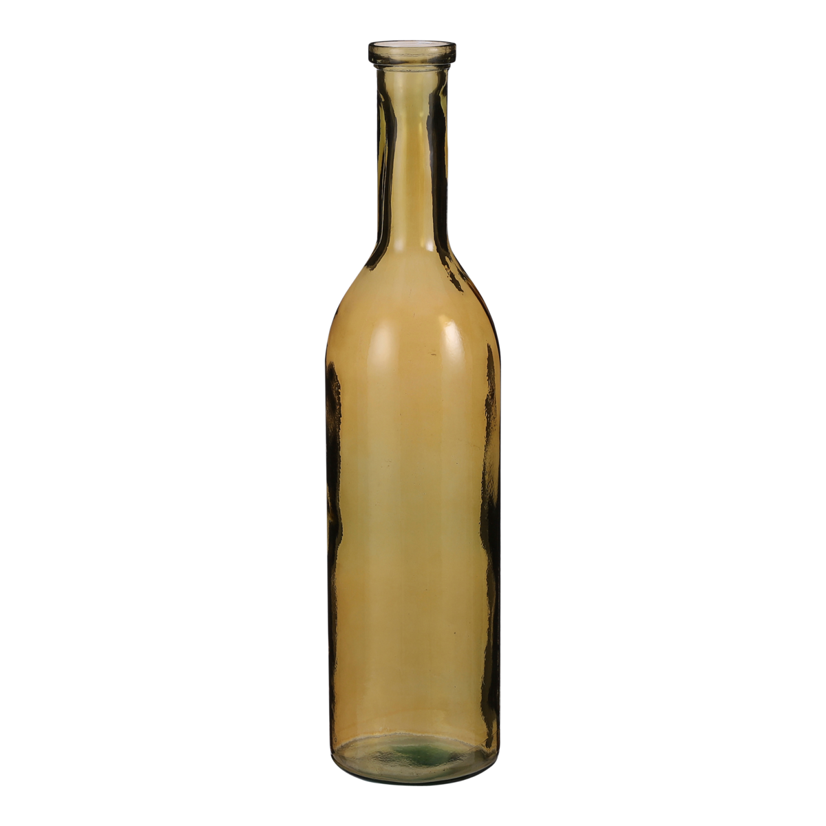 Rioja-Flaschenvase – H75 x Ø18 cm – recyceltes Glas – Ocker