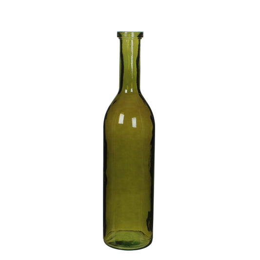 Rioja-Flaschenvase – H75 x Ø18 cm – recyceltes Glas – Dunkelgrün