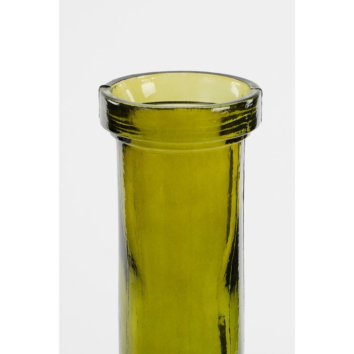 Rioja-Flaschenvase – H75 x Ø18 cm – recyceltes Glas – Dunkelgrün