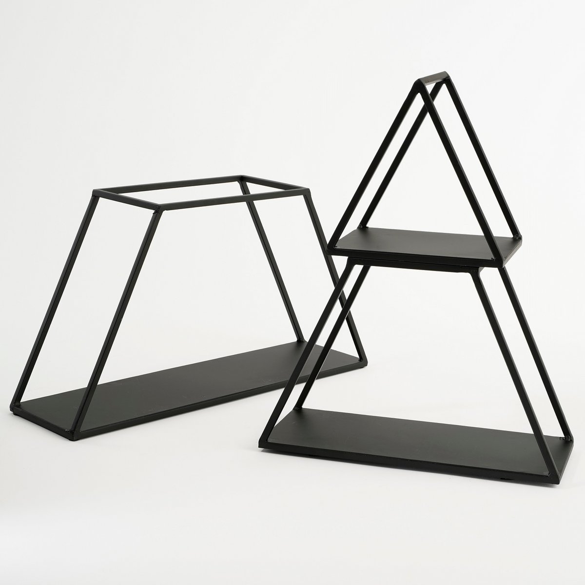 Weihnachts-Deko Regal aus Metall – 3 Ebenen, Schwarz