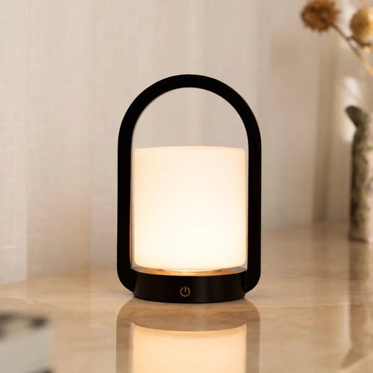 George dunkelbraune Holzlampe – wiederaufladbar, dimmbar und tragbar