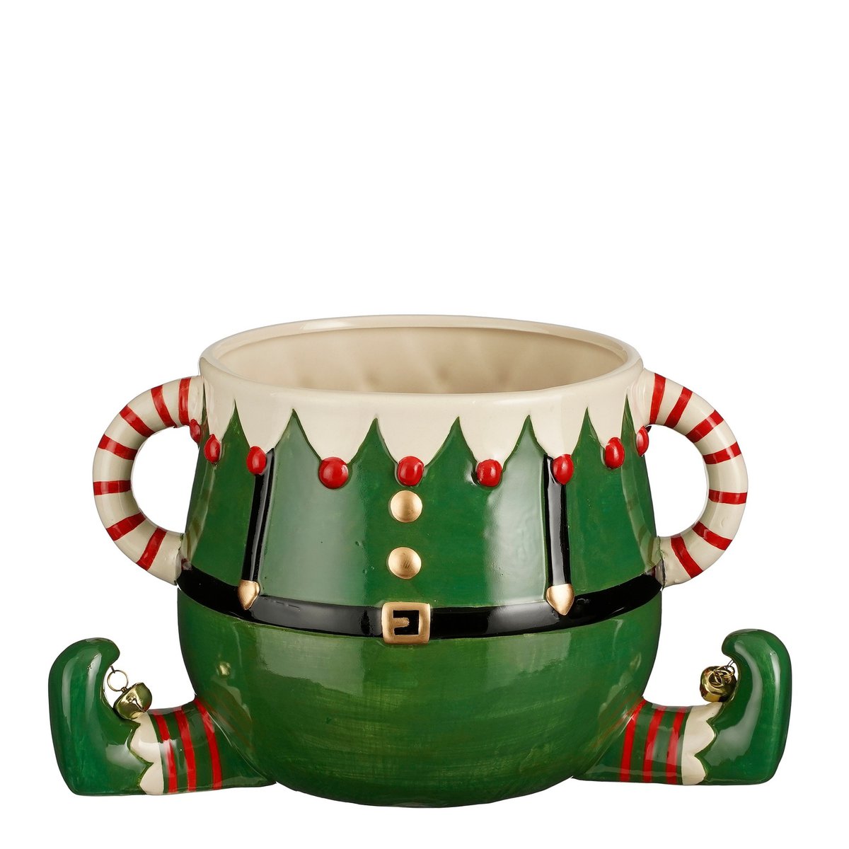 Lustiger BLOMEPOT – Dolomit Blumentopf Grün L28 × B19 × H16,5 cm