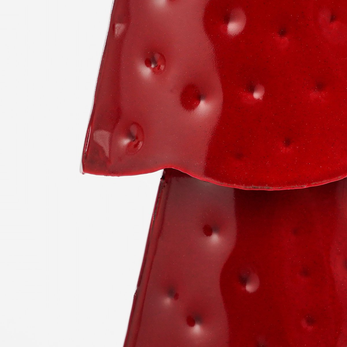 Deko-Weihnachtsbaum aus Metall – Rot, Gehämmerter Look, 68 cm