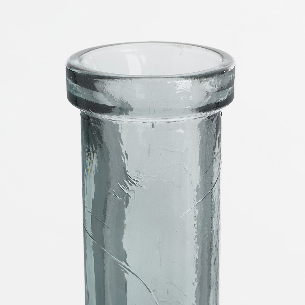 Rioja-Flaschenvase – H75 x Ø18 cm – recyceltes Glas – Dunkelgrau