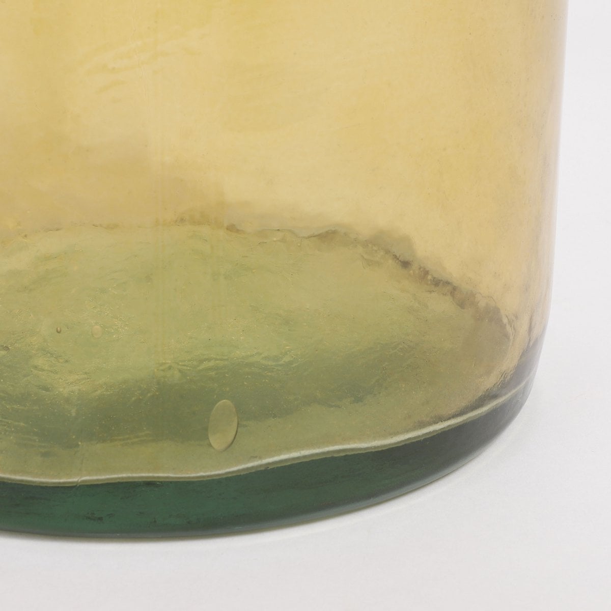 Glasvase aus recyceltem Glas 75 cm – Ockergelb