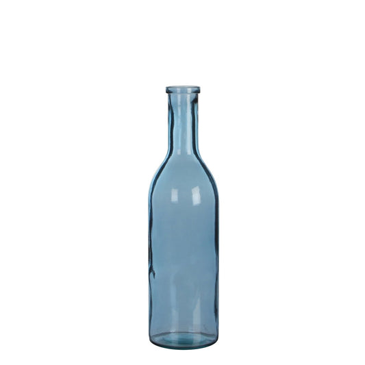 Rioja-Flaschenvase – H50 x Ø15 cm – recyceltes Glas – Hellblau