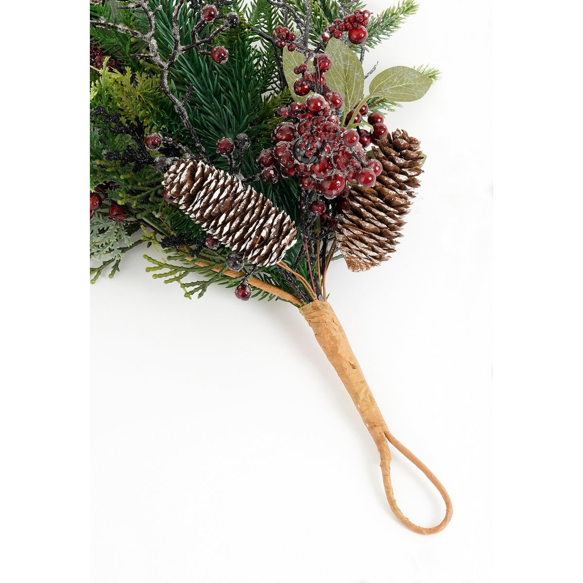 Bodi Drop-Shaped Weihnachtsgirlande L110 cm – Festliche Deko Bordeaux