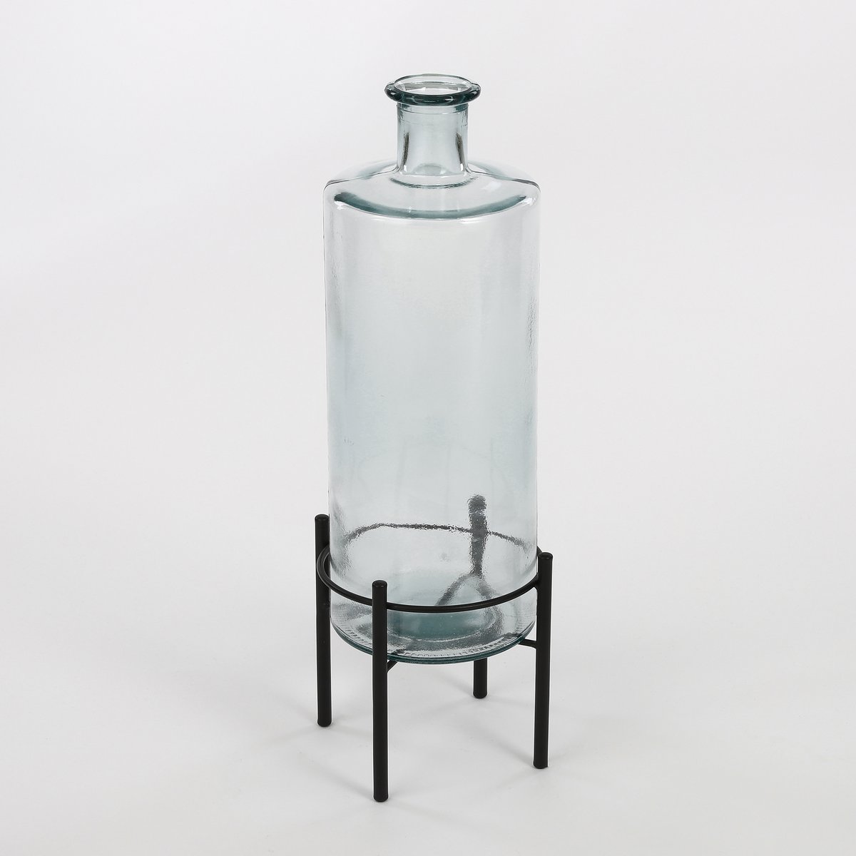 Guan-Flaschenvase – H75 x Ø25 cm – recyceltes Glas – transparent