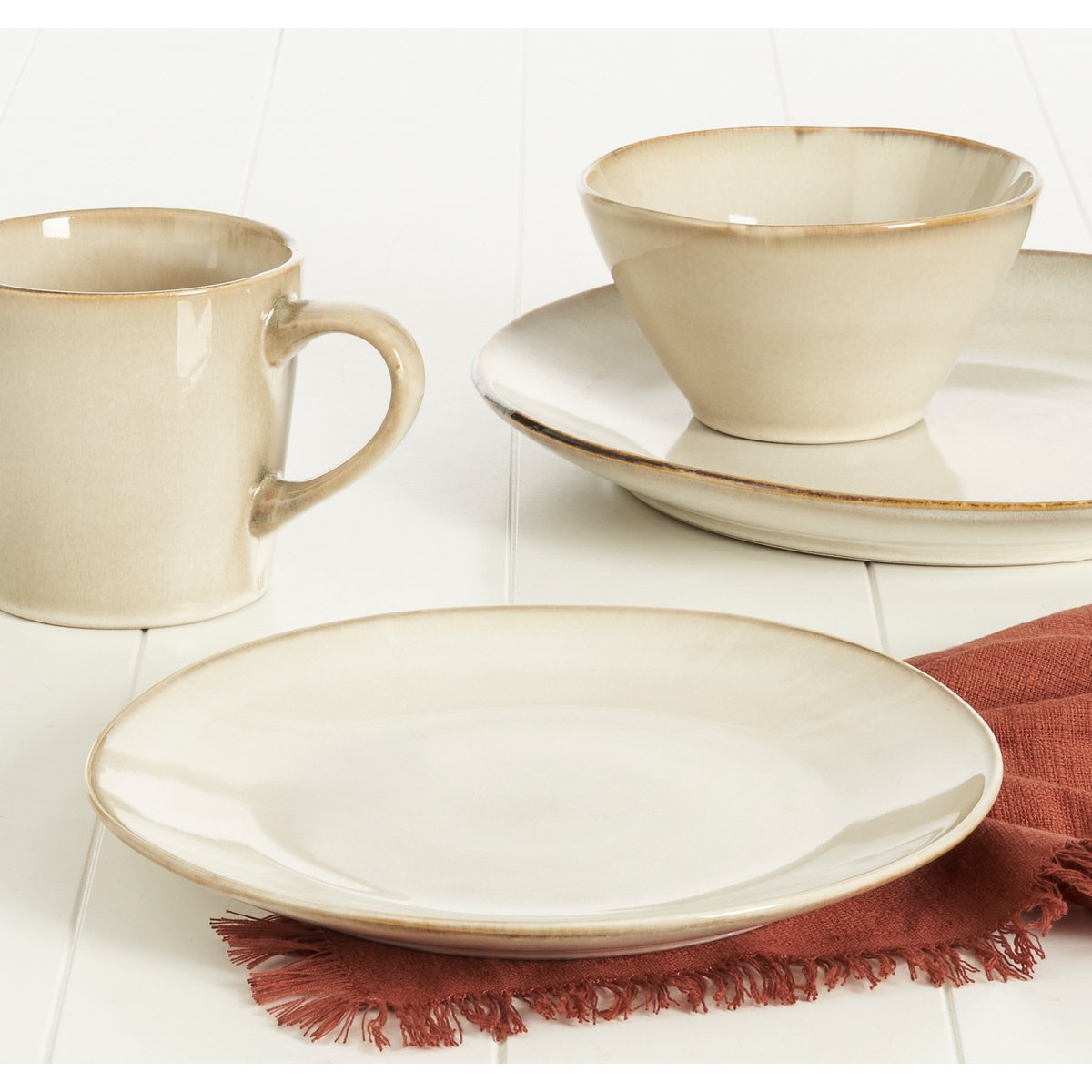 Wacco Service-Set 4 Personen Beige | Steingut