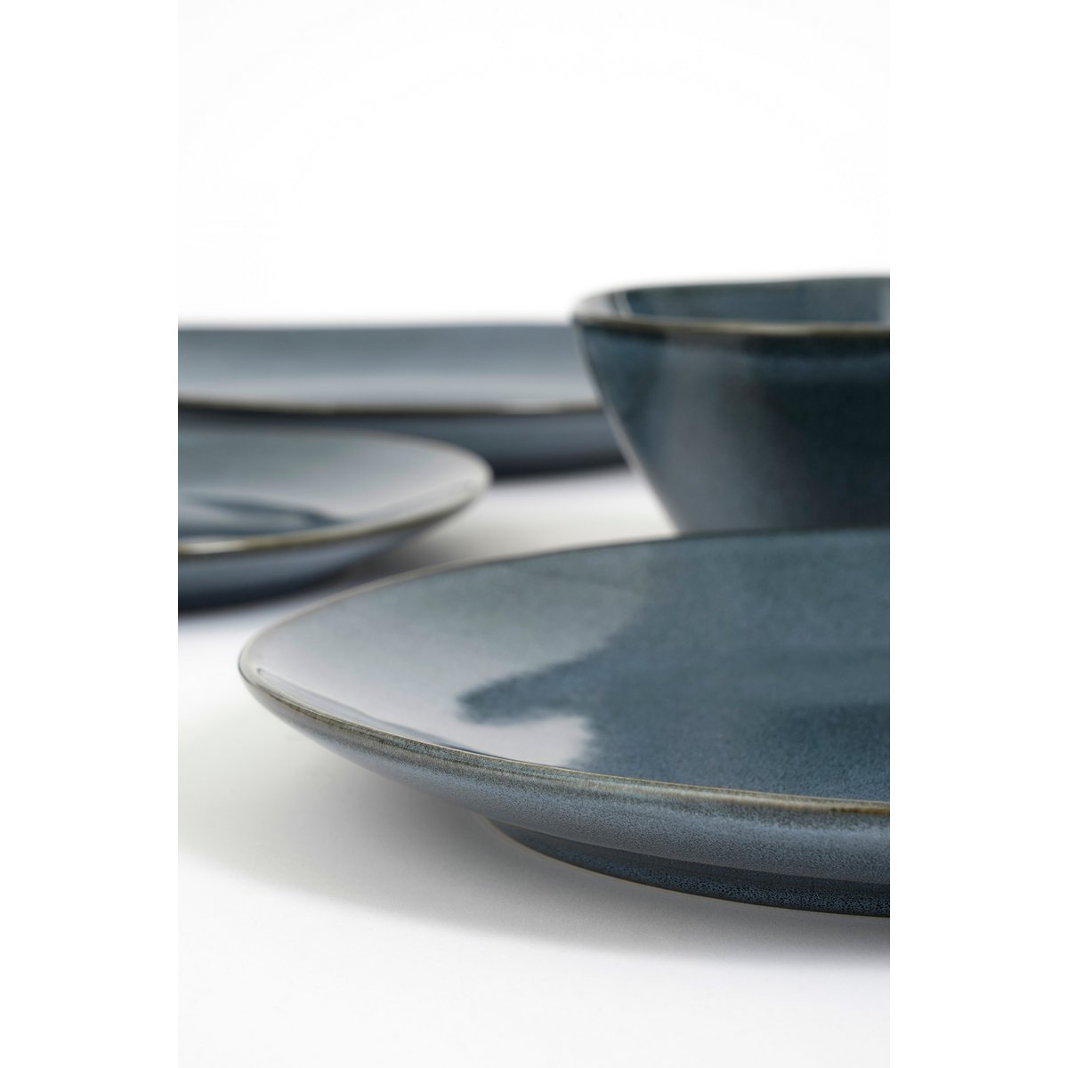 Wacco Service-Set 4 Personen Dunkelgrau | Steingut