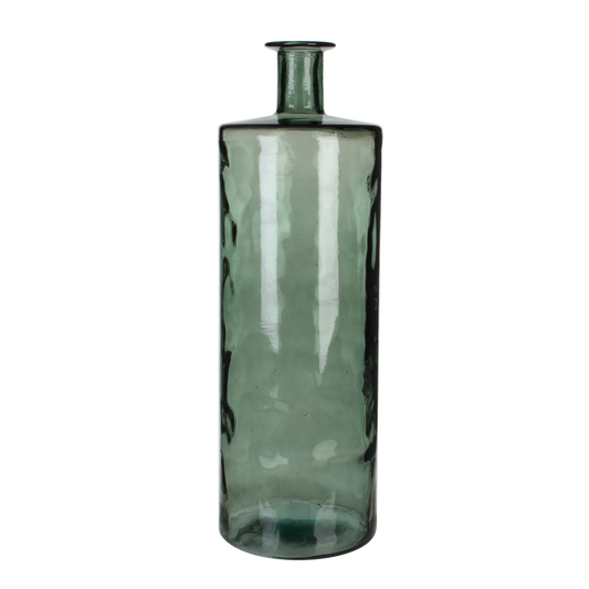 Guan Flaschenvase - H75 x Ø25 cm - Recyceltes Glas - Grün