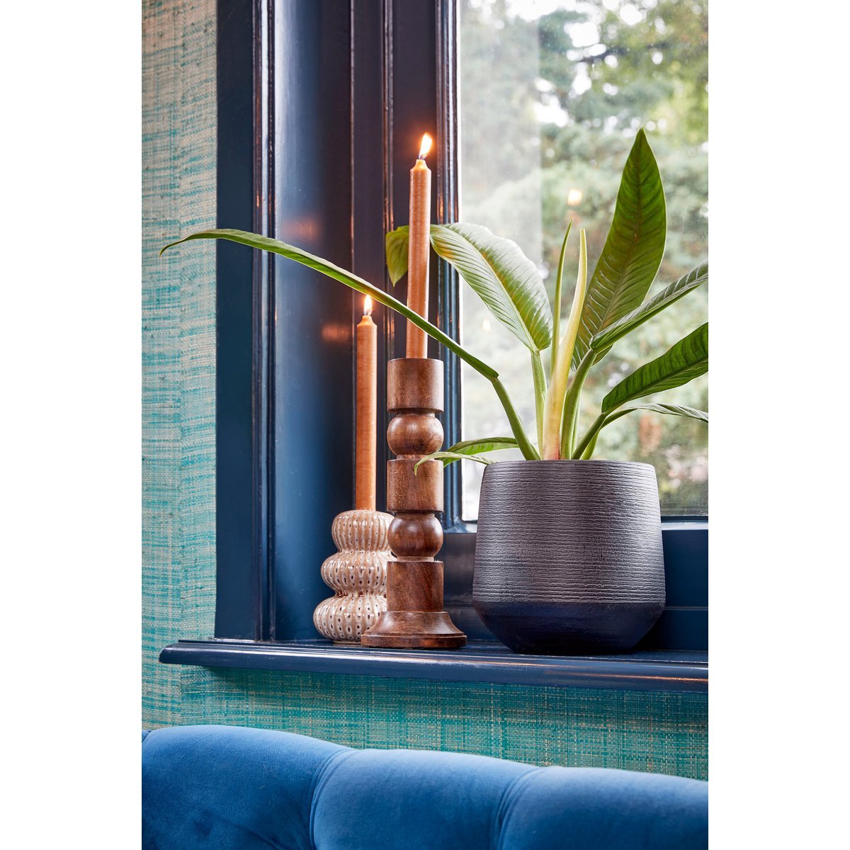 Kerzenhalter Philo aus Mangoholz – 30 cm – Klassisch & Natürlich