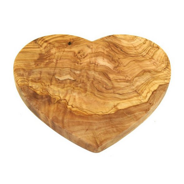 Frühstücksbrett Herzform Holz 25 cm