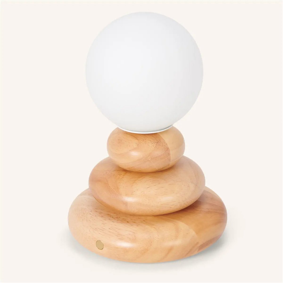 Isabella Tischlampe – Holz & Glas, Kabellos & Dimmbar
