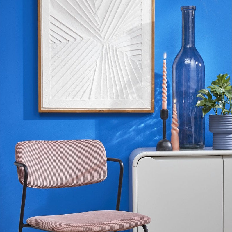 Glasvase aus recyceltem Glas 75 cm – Blau