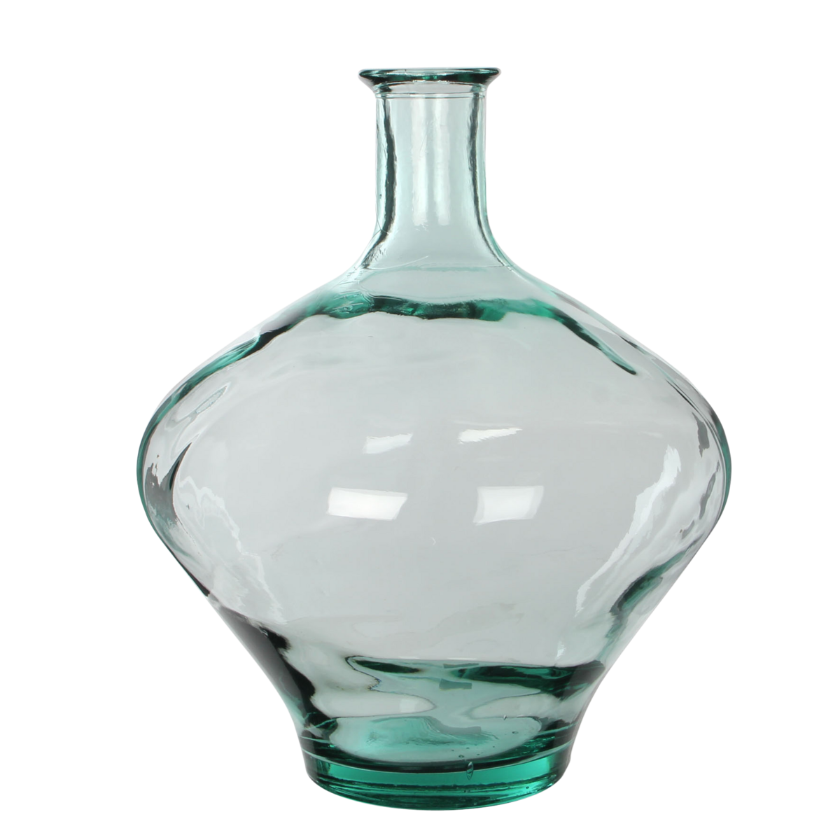 Kyara Flaschenvase – H46 x Ø38 cm – recyceltes Glas – transparent