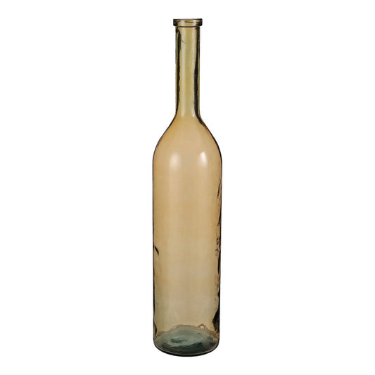 Rioja-Flaschenvase – H100 x Ø21 cm – recyceltes Glas – Ocker