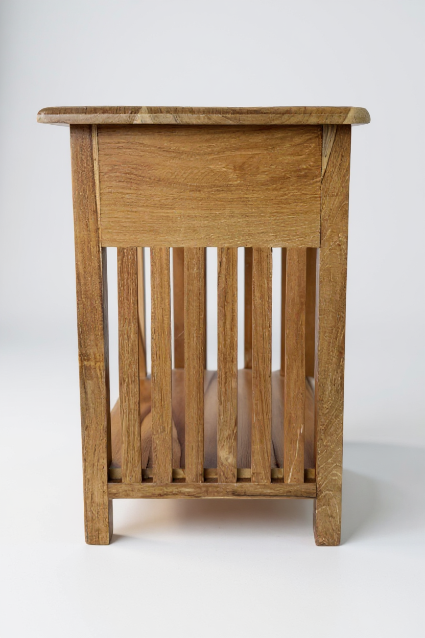 Nachttisch aus Teakholz 50 cm – mit Schublade & Fach