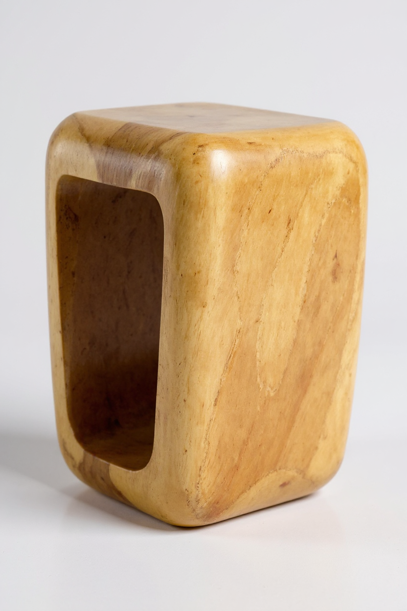 Holzhocker aus Suarholz – handgefertigt, 50 × 40 × 30 cm