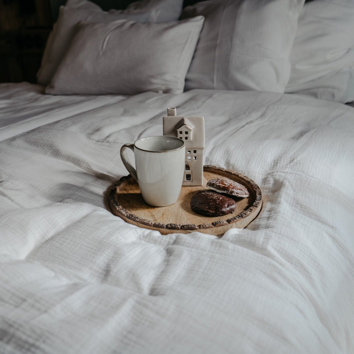 Moodbild Musselin Bettwäsche aus Bio-Baumwolle in der Farbe Off-White 